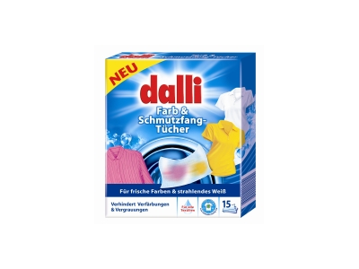 Skalbimo servetėlės DALLI, spalvotiems audiniams, 15 vnt.