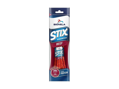 Karštai rūkytos STIX kabanossi lazdelės, jautienos, a r.,100 g