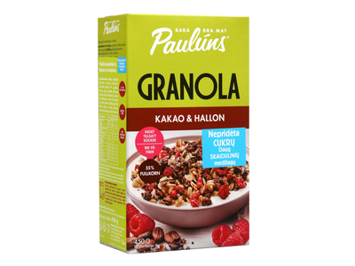 Granola su kakava ir avietėmis, 450 g