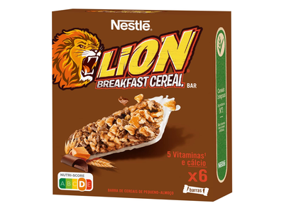Pusryčių batonėlis NESTLE LION, 6 x 25 g