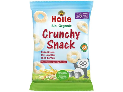 Ekologiški traškučiai su lęšiais ir ryžiais HOLLE, 25 g