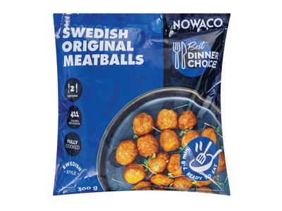 Švediški mėsos kukuliai Nowaco Best Dinner Choice, virti, sušaldyti, 300 g