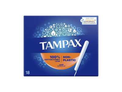 Tamponai TAMPAX Plastic Free, Super Plus, 18 vnt.