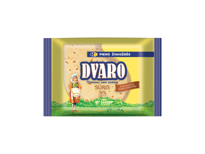 Puskietis sūris DVARO, 50 % rieb., 240 g