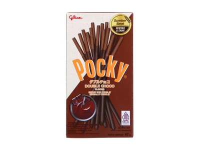 Lazdelės su dvigubu šokolado glaistu POCKY, 47 g
