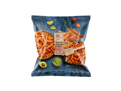 Šaldytos valgomųjų batatų lazdelės WELL DONE, 450 g
