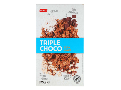 Dribsniai RIMI EXTRA TRIPLE CHOCO, 375 g