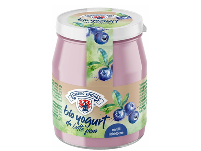 Ekologiškas jogurtas VIPITENO, su mėlynėmis, stikliniame indelyje, 150 g, LT-EKO-001