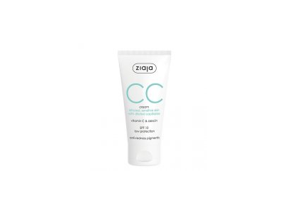 CC kremas sudirgusiai ir jautriai veido odai ZIAJA, SPF10, 50 ml