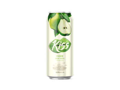 Sidras KISS, kriaušių skonio, 4,5%, 0,5 l, skardinė D