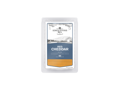 Raudonasis čederio sūris SINGLETONS & CO, pjaustytas, 150 g (M)