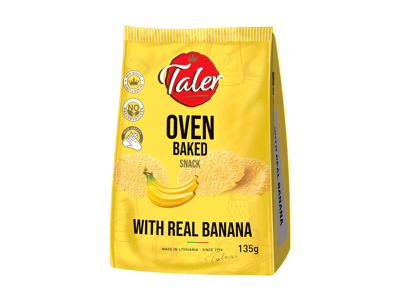 Traškučiai TALER su bananais, 135 g