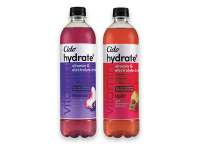 Negazuotas gėrimas CIDO HYDRATE+ (2 rūšių), 0,6 l,