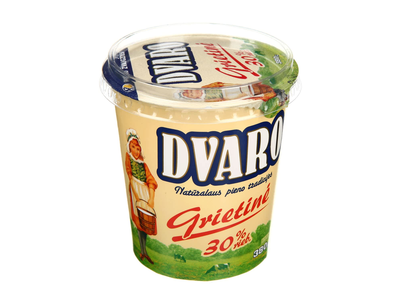 DVARO grietinė, 30 % rieb., 380 g