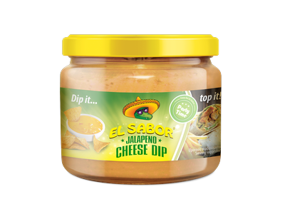 Sūrio padažas dip EL SABOR, čederio skonio, su jalapenu, 300 g