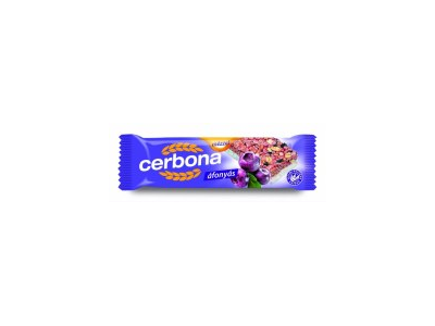 Dribsnių batonėlis CERBONA Blueberry, su jogurtiniu glaistu, 20 g