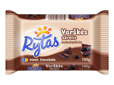 	Saldus šokoladinis varškės sūrelis RYTAS, 7,5 % rieb., 100 g