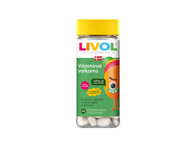 Vitaminai vaikams LIVOL MULTI, N60, vaisių skonio, 60 vnt.