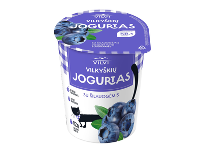 Jogurtas su šilauogėmis VILKYŠKIŲ, 3,6 % rieb., 350 g