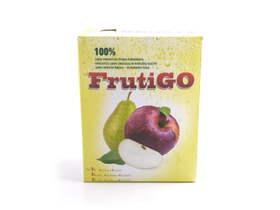 Obuolių, kriauš. sultys FRUTIGO, 100 %, 3 l