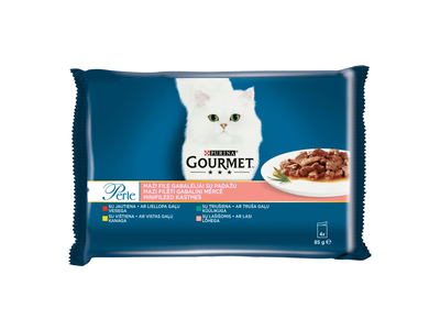 Kons. katėms su jautien. GOURMET,4x85g