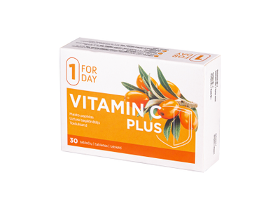 FORDAY VITAMIN C PLUS, 30 tablečių