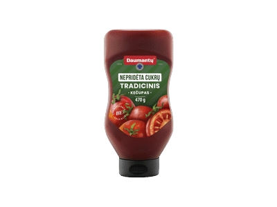Tradicinis DAUMANTŲ kečupas be pridėtinio cukraus, 465 g