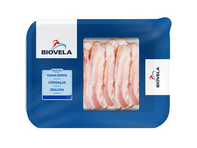 Kiaulienos šoninė be kaulo, be odos, pjaustyta, 300 g UTENOS MĖSA