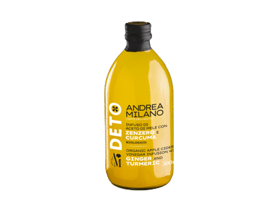 Ekologiškas obuolių actas su ciberžolėmis ir imbierais DETOX, 500 ml