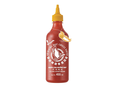 Aštrus padažas FLYING GOOSE Sriracha, su garstyčiomis, 455 ml
