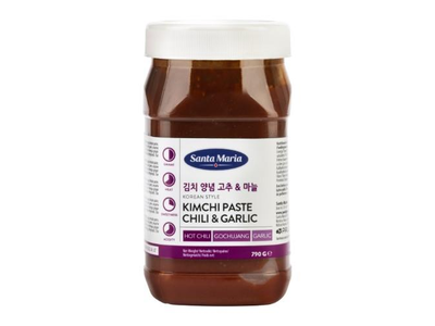 Korėjietiško stiliaus Kimchi pasta su aitriosiomis paprikomis ir česnakais SANTA MARIA, 790 g