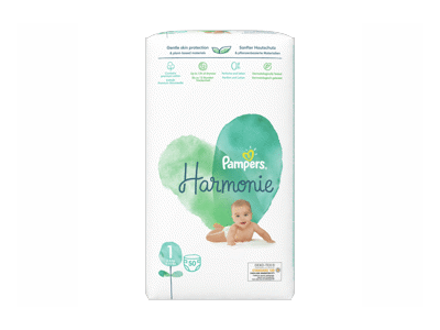 Sauskelnės PAMPERS Harmonie, Value Pack, 1 dydis, 50 vnt.