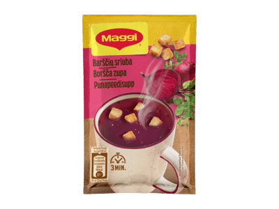 Tirpioji barščių sriuba MAGGI 5 MINUTES su skrebučiais, 16 g