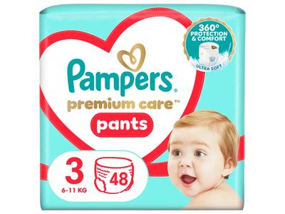 Sauskelnės-kelnaitės PAMPERS Premium Care Pants, Value Pack, 3 dydis, 48 vnt