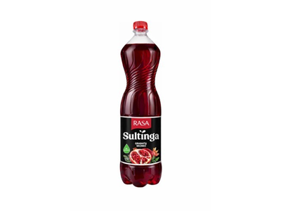 Negazuotas gaivusis gėrimas RASA, granatų skonio su sultimis, 1,5 l