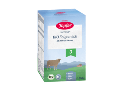 Ekologiškas pieno mišinys TOPFER BIO 3 (kūd. nuo 10 mėn.), 600 g