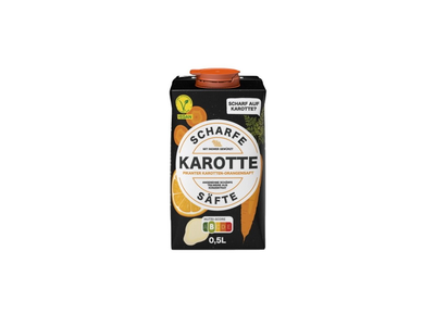 Aštrios morkų sultys SCHARFES su imbieru ir apelsinais,500ml