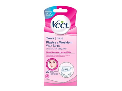 VEET veido depiliacinės juostelės normaliai odai prižiūrėti (20 vnt.)