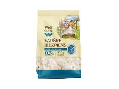 Varškė WELL DONE, 0,5 % rieb., 500 g