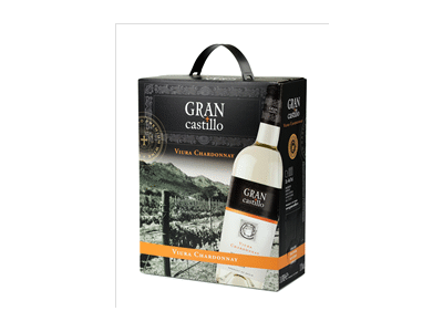 Baltasis pusiau saldus vynas GRAN CASTILLO CHARDONNAY, 3 l