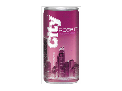 Pus. putojantis baltasis sausas vynas CITY ROSATO FRIZZANTE, 200 ml