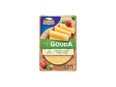Hochland fermentinis sūris gouda riekelėmis, 135 g