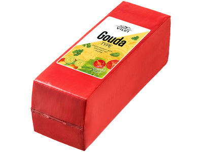 Sūrio gaminys su augaliniais riebalais GOUDA, 48%, RSM, ~3,5kg