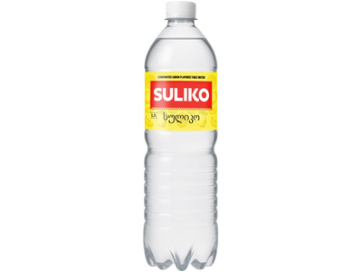 SULIKO Gazuotas citrinų skonio stalo vanduo 1,5 l