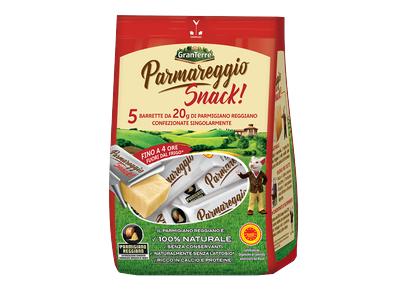 Kietojo Parmigiano Regiano sūrio užkandis PARMAREGGIO, 100g (5x20g)