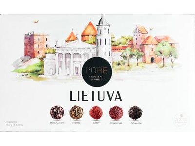 Šokoladinių triufelių kolekcija PURE 20 Lietuva, 160 g