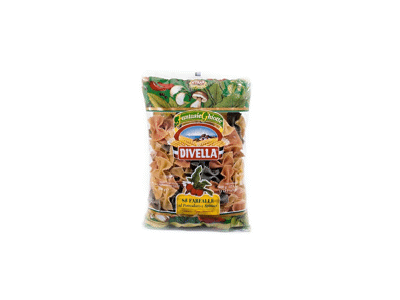 Makaronai DIVELLA FARFALLE Nr. 85 (spalvoti kaspinėliai), 500 g