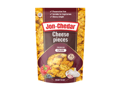 Kepti sūrio gabaliukai CAJUN JON-CHEDAR, 43 % rieb. s. m., 80 g