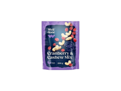 Spanguolių ir anakardžių mišinys WELL DONE, 200 g