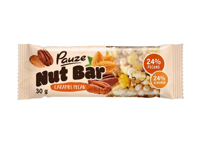 Riešutų batonėlis su karijų riešutais PAUZE, 30 g